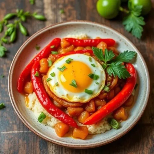 Egg Pepper Chilli (Medium)